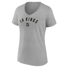 NHL Gray Los Angeles Kings Fanatics Women's V-Neck T-Shirt