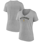 NHL Gray Pittsburgh Penguins Fanatics Women's V-Neck T-Shirt