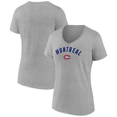 NHL Gray Montreal Canadiens Fanatics Women's V-Neck T-Shirt