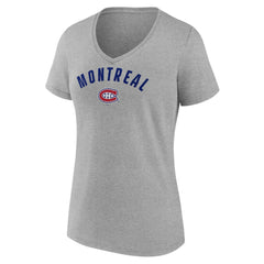 NHL Gray Montreal Canadiens Fanatics Women's V-Neck T-Shirt