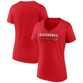 NHL Red Chicago Blackhawks Fanatics Women's V-Neck T-Shirt