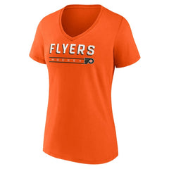 NHL Orange Philadelphia Flyers Fanatics Women's V-Neck T-Shirt