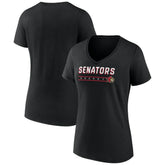 NHL Black Ottawa Senators Fanatics Women's V-Neck T-Shirt