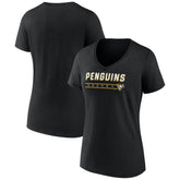 NHL Black Pittsburgh Penguins Fanatics Women's V-Neck T-Shirt