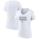 NHL This item will ship within 8 business days. Seattle Kraken Fanatics Women's White Out V-Neck T-Shirt