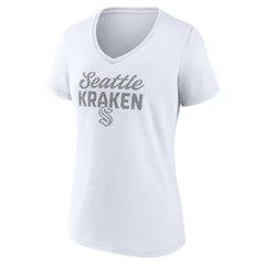 NHL This item will ship within 8 business days. Seattle Kraken Fanatics Women's White Out V-Neck T-Shirt