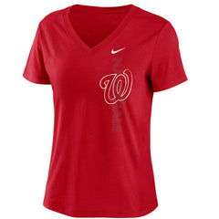 MLB Washington Nationals Nike Women's Local Team Tri-Blend V-Neck T-Shirt