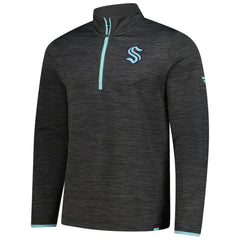 NHL Heather Charcoal Seattle Kraken Fanatics Authentic Pro Lightweight Quarter-Zip Pullover
