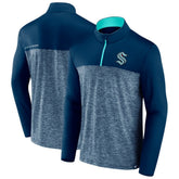 NHL Deep Sea Blue Seattle Kraken Fanatics Iconic Defender Quarter-Zip Jacket