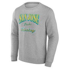 NHL Gray San Jose Sharks Fanatics Light the Candle Fleece Pullover Sweatshirt