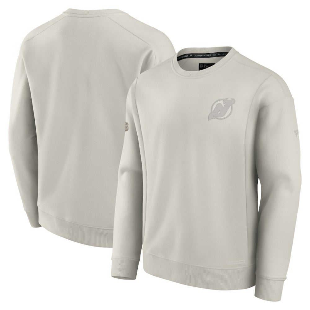 NHL Gray New Jersey Devils Fanatics Authentic Pro Road Fleece Sweatshirt