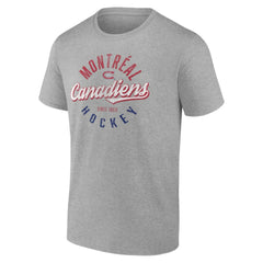 NHL Gray Montreal Canadiens Fanatics Emblem T-Shirt