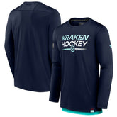 NHL Deep Sea Blue Seattle Kraken Fanatics Authentic Pro Tech Long Sleeve T-Shirt