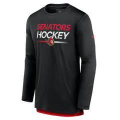 NHL Black Ottawa Senators Fanatics Authentic Pro Tech Long Sleeve T-Shirt