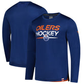 NHL Royal Edmonton Oilers Fanatics Authentic Pro Tech Long Sleeve T-Shirt