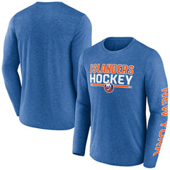 NHL Heather Royal New York Islanders Fanatics Sweep Iconic Synthetic Long Sleeve T-Shirt