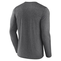 NHL Heather Charcoal Pittsburgh Penguins Fanatics Sweep Iconic Synthetic Long Sleeve T-Shirt