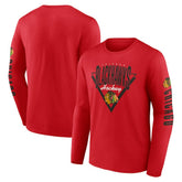 NHL Red Chicago Blackhawks Fanatics Headline Long Sleeve T-Shirt