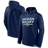 NHL Deep Sea Blue Seattle Kraken Fanatics Authentic Pro Fleece Pullover Hoodie