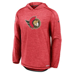 NHL Heather Red Ottawa Senators Fanatics Authentic Pro Rink Pullover Hoodie