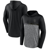 NHL Black/Heather Charcoal Seattle Kraken Fanatics Iconic Defender Pullover Hoodie