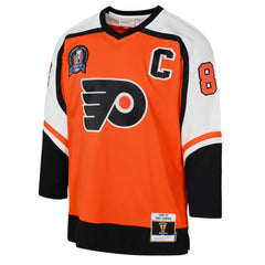 NHL Orange Eric Lindros Philadelphia Flyers Mitchell & Ness Youth 1996/97 Power Play 2.0 Player Jersey with Captain Patch