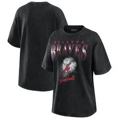 MLB Atlanta Braves WEAR by Erin Andrews Women's Oversized Boyfriend T-Shirt