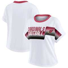 WEAR by Erin Andrews Women's Cropped Center Stripe Dolman T-Shirt - Arizona Cardinals