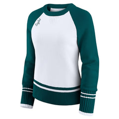 WEAR by Erin Andrews Women's Colorblock Raglan Sweater - Philadelphia Eagles