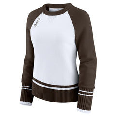 WEAR by Erin Andrews Women's Colorblock Raglan Sweater - Cleveland Browns