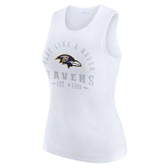 WEAR by Erin Andrews Women's Ribbed Graphic Tank Top - Baltimore Ravens