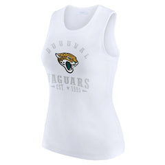 WEAR by Erin Andrews Women's Ribbed Graphic Tank Top - Jacksonville Jaguars
