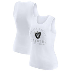 WEAR by Erin Andrews Women's Ribbed Graphic Tank Top - Las Vegas Raiders