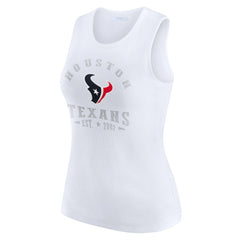 WEAR by Erin Andrews Women's Ribbed Graphic Tank Top - Houston Texans