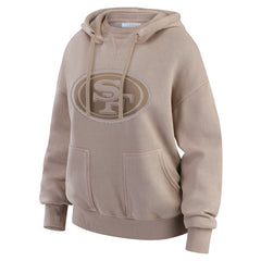 WEAR by Erin Andrews Women's Washed Pullover Crewdie - San Francisco 49ers