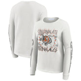 WEAR by Erin Andrews Women's Graphic Waffle Long-Sleeve T-Shirt - Cincinnati Bengals