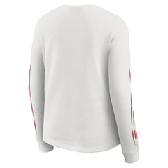WEAR by Erin Andrews Women's Graphic Waffle Long-Sleeve T-Shirt - San Francisco 49ers