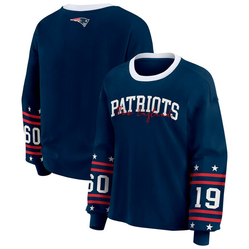 WEAR by Erin Andrews Women's Sport Long-Sleeve T-Shirt - New England Patriots