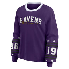 WEAR by Erin Andrews Women's Sport Long-Sleeve T-Shirt - Baltimore Ravens