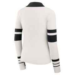 WEAR by Erin Andrews Women's Ribbed Henley Polo Sweater - Cincinnati Bengals