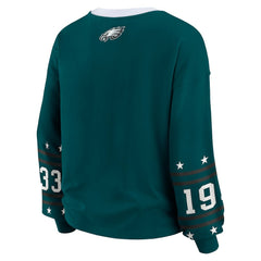 WEAR by Erin Andrews Women's Plus Size Sport Long-Sleeve T-Shirt - Philadelphia Eagles