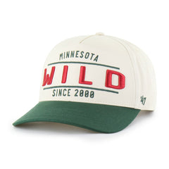 NHL Cream/Green Minnesota Wild '47 Expansion Debut Two-Tone Hitch Adjustable Hat