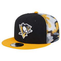 NHL Black/Gold Pittsburgh Penguins New Era Camo Meshback 9FIFTY Snapback Hat