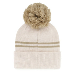 MLB Atlanta Braves '47 Women's Latte Cuffed Knit Hat with Pom