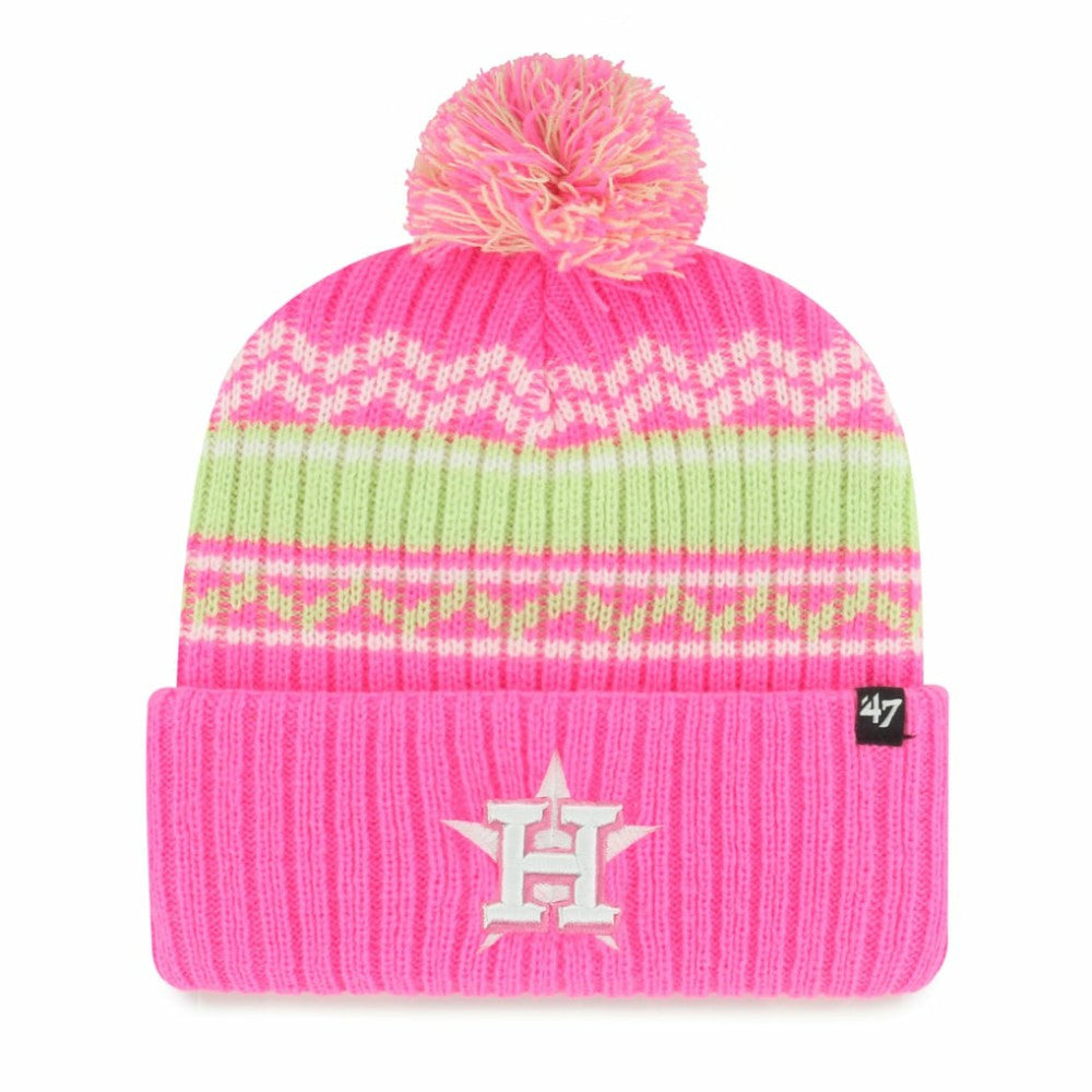 MLB Houston Astros '47 Youth Polar Vortex Cuffed Knit Hat with Pom