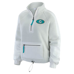 WEAR by Erin Andrews Women's Polar Fleece Half-Zip Jacket - Miami Dolphins