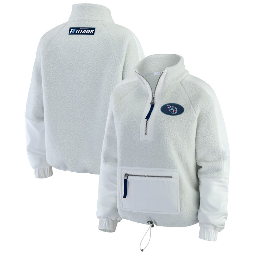 WEAR by Erin Andrews Women's Polar Fleece Half-Zip Jacket - Tennessee Titans