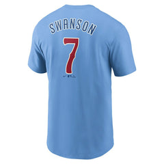 MLB Dansby Swanson Chicago Cubs Nike Fuse Name & Number T-Shirt