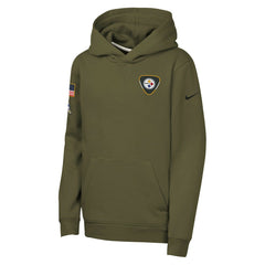 Youth 2025 Salute to Service Club Fleece Hoodie - Pittsburgh Steelers