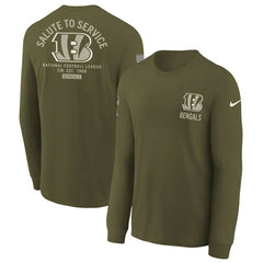 Youth 2025 Salute to Service Sideline Long Sleeve T-Shirt - Cincinnati Bengals